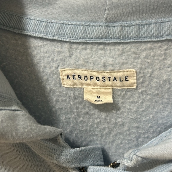 Aeropostale Zip Hoodie New York Powder Blue ~ Size Medium - Picture 3 of 5